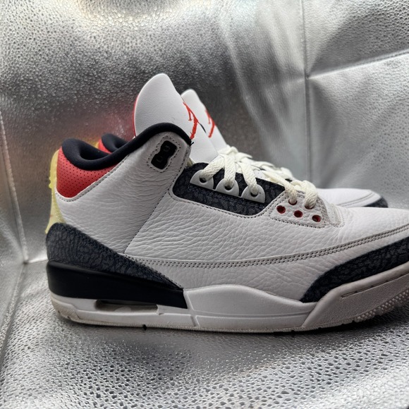 Size 10 Air Jordan 3 Retro SE Fire Red White Black Mens Sneakers CZ6431-100 - Picture 2 of 13